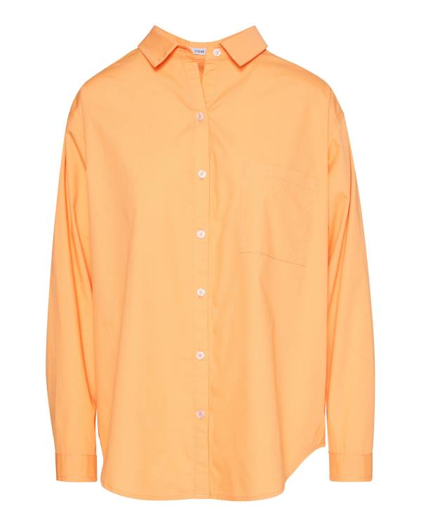 Tops Steve Madden Bright Button Down Feminino Laranja | SM-265JF