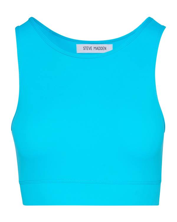 Tops Steve Madden Cropped Active Tank Turquoise Feminino Turquesa | SM-314LS