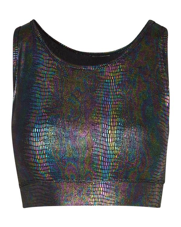 Tops Steve Madden Iridescent Sports Bra Feminino Pretas | SM-430XC