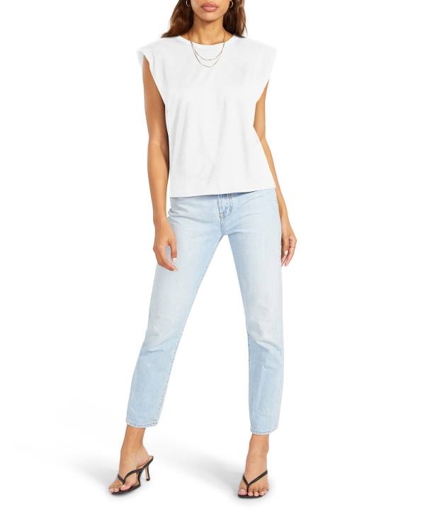 Tops Steve Madden Just Add Boardroom Tank Feminino Branco | SM-065AN