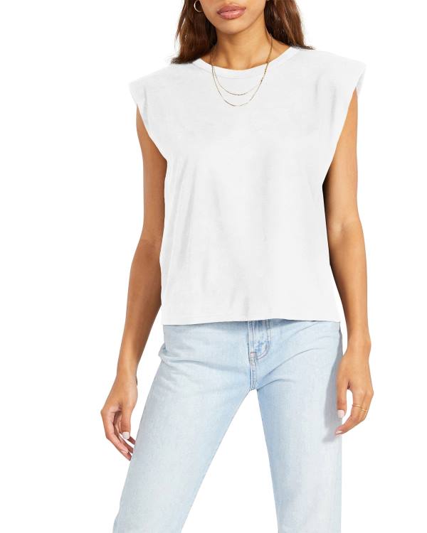 Tops Steve Madden Just Add Boardroom Tank Feminino Branco | SM-065AN