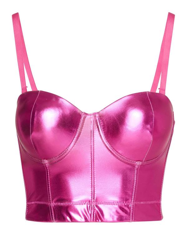 Tops Steve Madden Metallic Bustier Feminino Rosa | SM-049GX