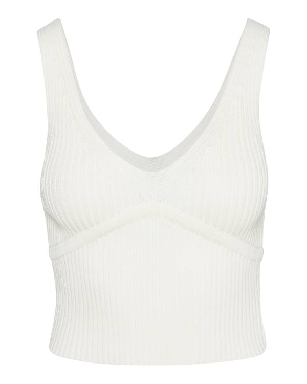 Tops Steve Madden Moletom Cropped Tank Feminino Branco | SM-185JN