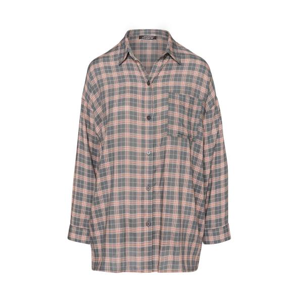 Tops Steve Madden Plaid Flannel Feminino Cinzentas Escuro | SM-801MI