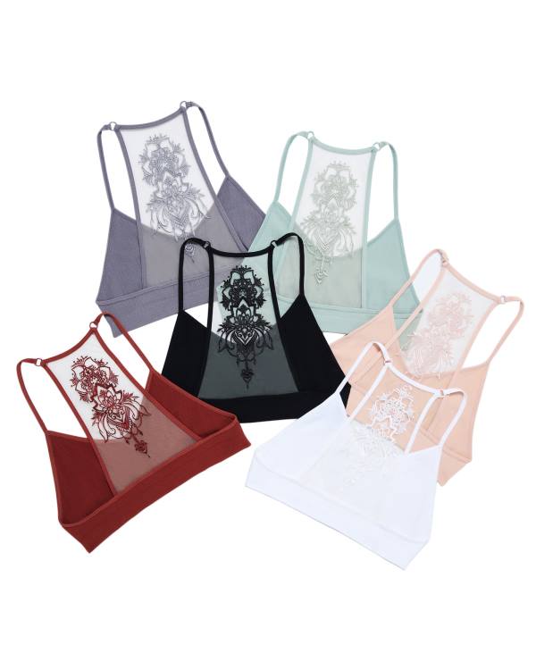 Tops Steve Madden The Ella Mesh Bralette Feminino Pretas | SM-458MI