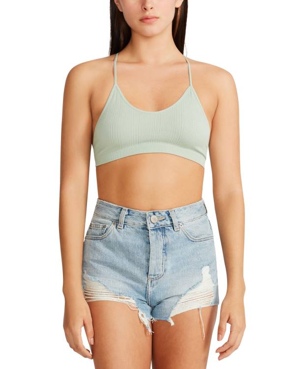 Tops Steve Madden The Ella Mesh Bralette Sage Feminino Verdes | SM-529KR