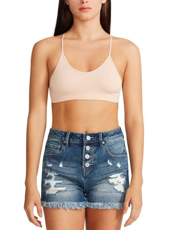 Tops Steve Madden The Ella Mesh Bralette Tan Feminino Marrom | SM-538CK