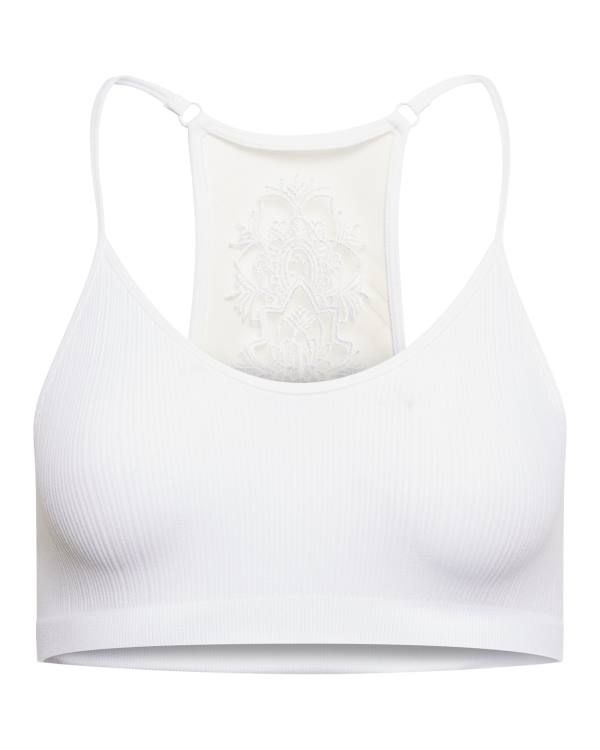 Tops Steve Madden The Ella Mesh Bralette Plus Feminino Branco | SM-562UV