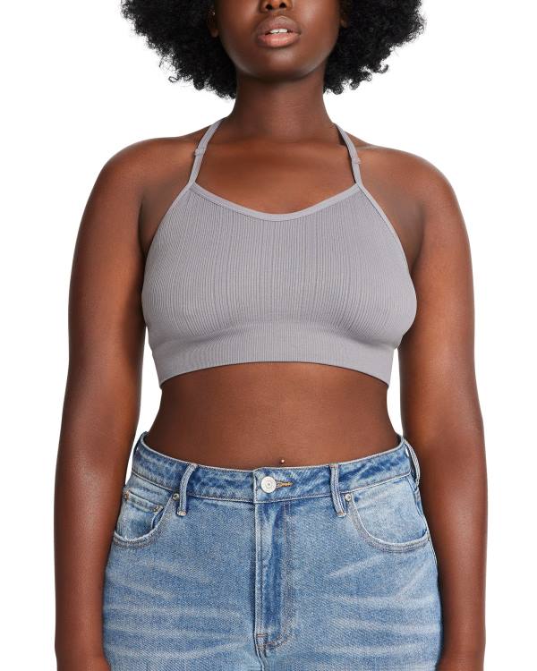 Tops Steve Madden The Ella Mesh Bralette Plus Feminino Cinzentas | SM-654ON