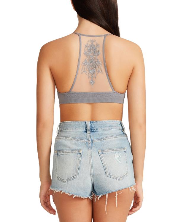 Tops Steve Madden The Ella Mesh Bralette Feminino Cinzentas | SM-971JI