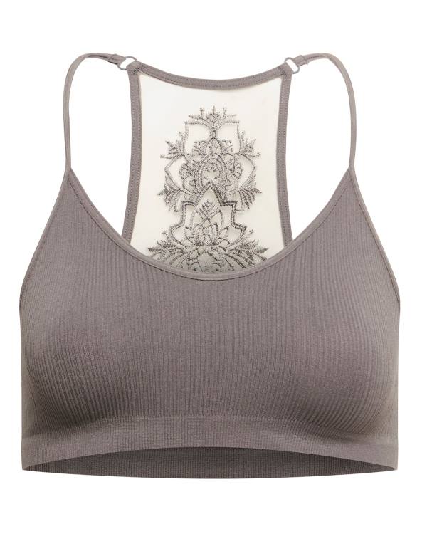 Tops Steve Madden The Ella Mesh Bralette Feminino Cinzentas | SM-971JI