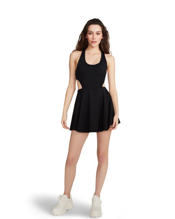 Vestidos Steve Madden Grind It Out Feminino Pretas | SM-832ZF