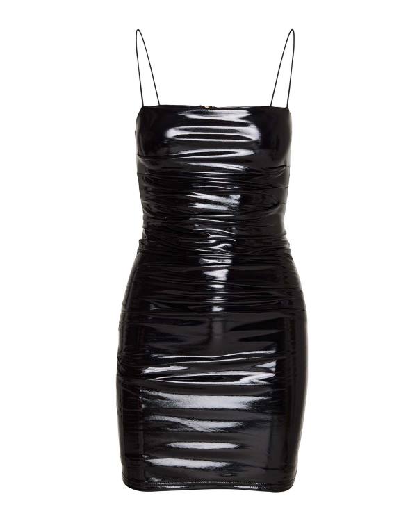 Vestidos Steve Madden Liquid Vinyl Mini Feminino Pretas | SM-106RN