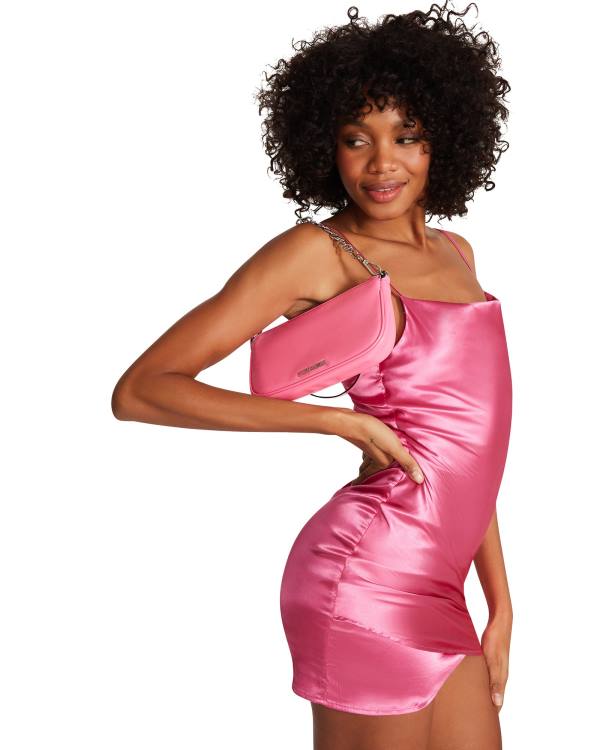 Vestidos Steve Madden Satin Slip Feminino Rosa | SM-251WK