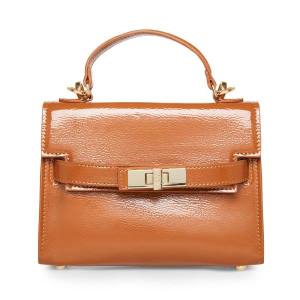 Bolsas Crossbody Steve Madden Bdignify Cognac Envernizados Feminino Marrom | SM-014YU