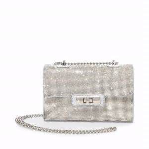 Bolsas Crossbody Steve Madden Bwonders Feminino Prateadas | SM-641SD