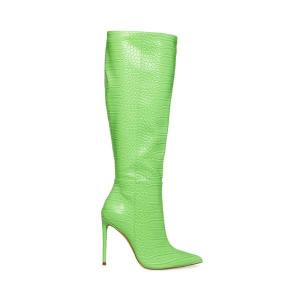 Botas Steve Madden Idina Crocodile Feminino Verdes | SM-598AO