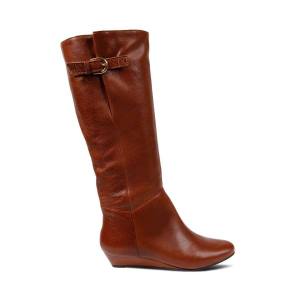 Botas Steve Madden Intyce Cognac Couro Feminino Marrom | SM-859BU