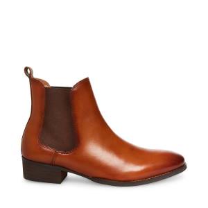 Botas Steve Madden Paterson Tan Couro Masculino Marrom | SM-460VO