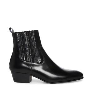 Botas Steve Madden Pierre Couro Masculino Pretas | SM-495BK