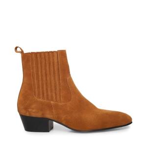 Botas Steve Madden Pierre Tan Camurça Masculino Marrom | SM-718JZ