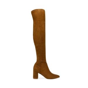 Botas Steve Madden Shaya Cognac Feminino Marrom | SM-790VG