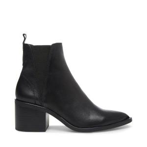 Botins Steve Madden Audience Couro Feminino Pretas | SM-456FO