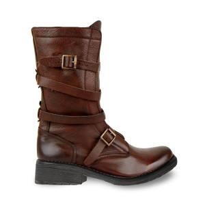 Botins Steve Madden Banddit Couro Feminino Marrom | SM-637OW