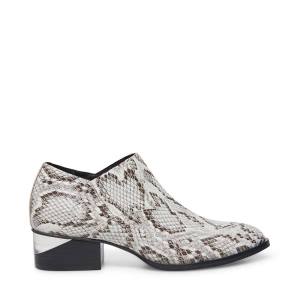 Botins Steve Madden Barnett Snake Feminino Pretas Branco Serpentine | SM-927AS