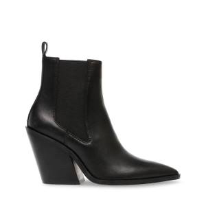 Botins Steve Madden Caution Couro Feminino Pretas | SM-791AC