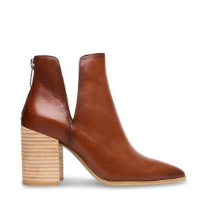 Botins Steve Madden Darryn Cognac Couro Feminino Marrom | SM-921SX