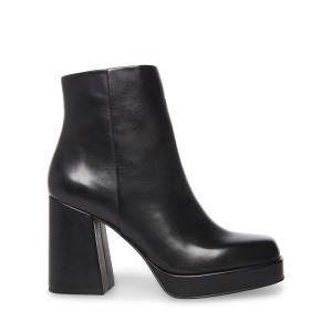 Botins Steve Madden Edsel Couro Feminino Pretas | SM-420BT