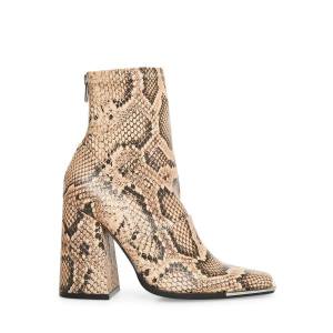 Botins Steve Madden Excess Natural Snake Feminino Bege Serpentine | SM-391IW