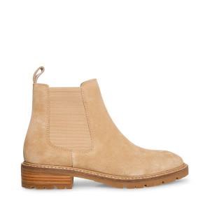 Botins Steve Madden Leopold Tan Camurça Feminino Marrom | SM-902LZ