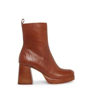 Botins Steve Madden Maggie Couro Feminino Marrom | SM-654KF