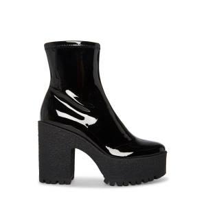 Botins Steve Madden Outlast Envernizados Feminino Pretas | SM-203NP