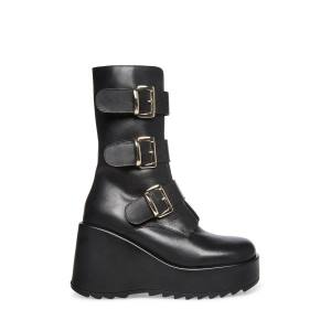 Botins Steve Madden Primrose Couro Feminino Pretas | SM-528QZ