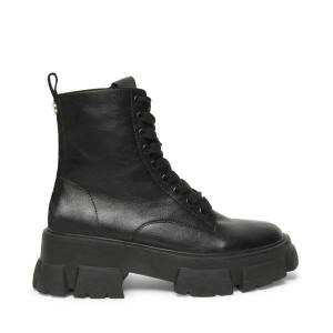 Botins Steve Madden Thora Couro Feminino Pretas | SM-419VP