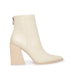 Botins Steve Madden Tish Bone Couro Feminino Bege | SM-219CB