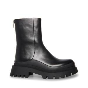 Botins Steve Madden Turf Couro Feminino Pretas | SM-361OX