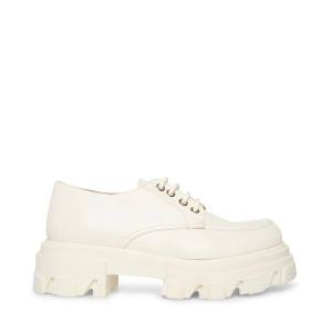 Loafers Steve Madden Helga Couro Feminino Branco | SM-258WT