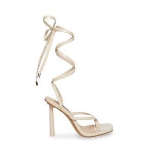 Salto Alto Steve Madden Fernanda Bone Envernizados Heel Feminino Bege | SM-518VX