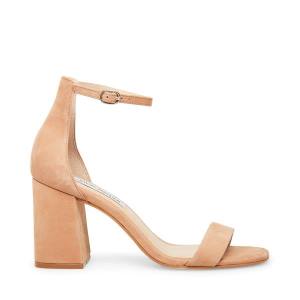 Salto Alto Steve Madden Gracelynn Camel Nubuck Heel Feminino Marrom | SM-069VU