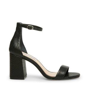 Salto Alto Steve Madden Gracelynn Snake Heel Feminino Pretas Serpentine | SM-485RP