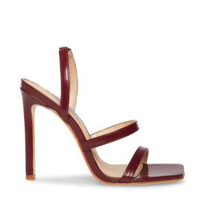 Salto Alto Steve Madden Grade Burgundy Heel Feminino Bordeaux | SM-137JQ