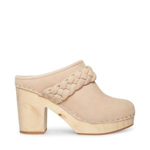 Salto Alto Steve Madden Highland Tan Nubuck Heel Feminino Marrom | SM-107HK