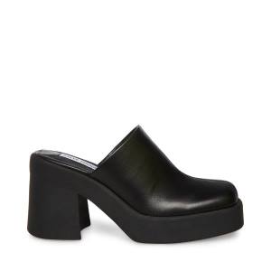 Salto Alto Steve Madden Kam Couro Heel Feminino Pretas | SM-706UW