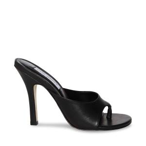 Salto Alto Steve Madden Karina Couro Heel Feminino Pretas | SM-167PR