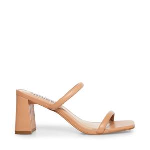 Salto Alto Steve Madden Lilah Tan Heel Feminino Marrom | SM-348MN