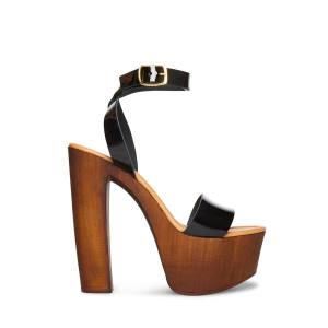 Salto Alto Steve Madden Lucy Envernizados Heel Feminino Pretas | SM-852LX